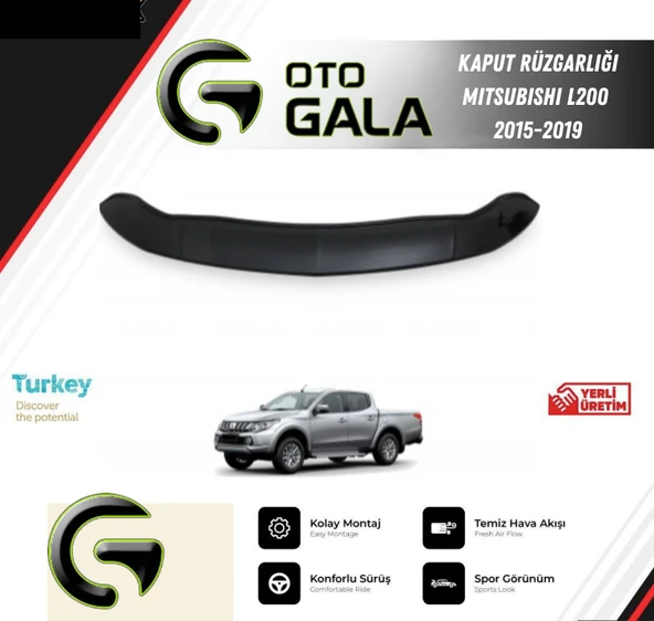 KAPUT RÜZGARLIĞI MITSUBISHI L200 2015-2019