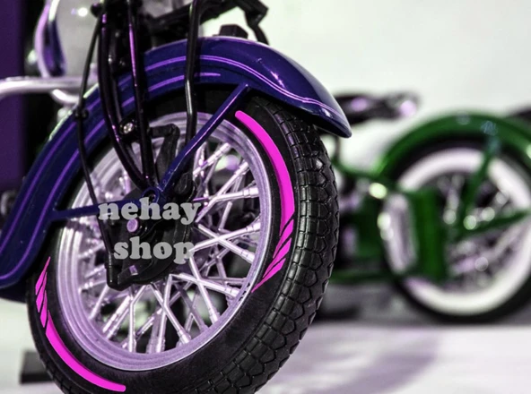 NEHAY SHOP  Şık Tasarım  motosiklet Jant Şeridi Pulsar  motosiklet Jant Şeridi Pembe Sağ-Sol/Ön-Arka