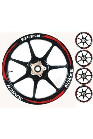 NEHAY SHOP  Şık Tasarım  motosiklet Jant Şeridi Honda Spacy Sağ-Sol/Ön-Arka