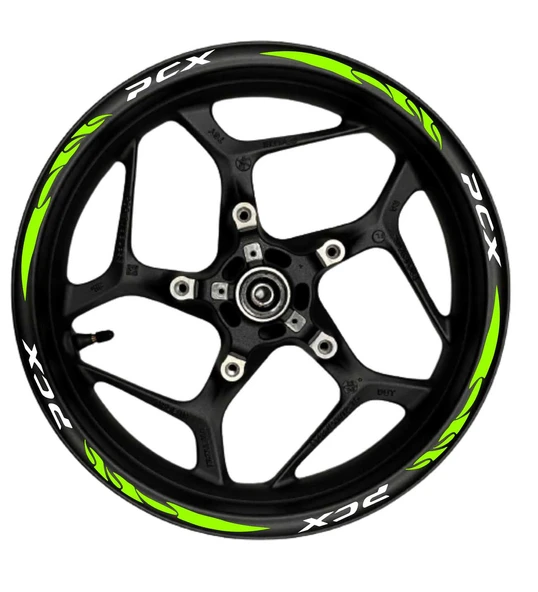 NEHAY SHOP  Pcx Beyaz yazılı  yeşil reflektif pençe şeritli