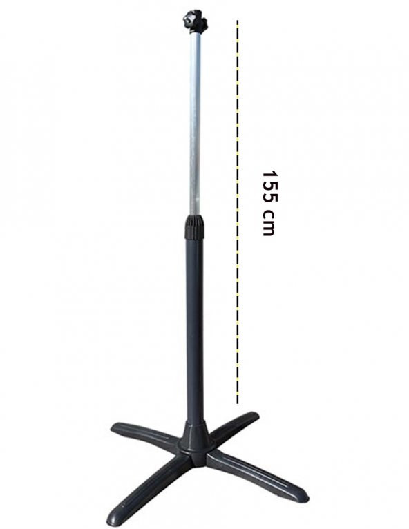 155 cm Lüx Siyah Ayak, Alüminyum Elektrikli Isıtıcı, Soba Ayağı 100 - 155 cmde Kullanılabilir