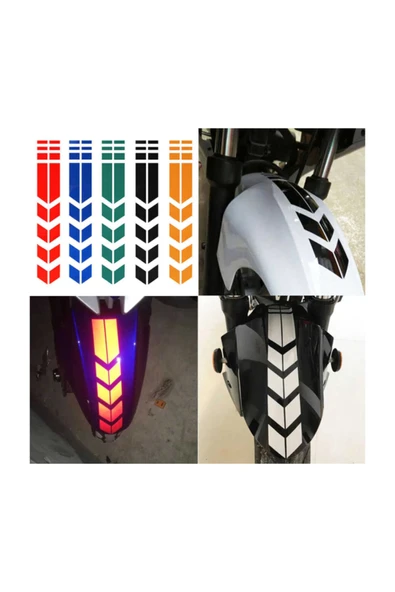NEHAY SHOP  Şık Tasarım  motosiklet Çamurluk Sticker Kırmızı 34*5,5 Cm