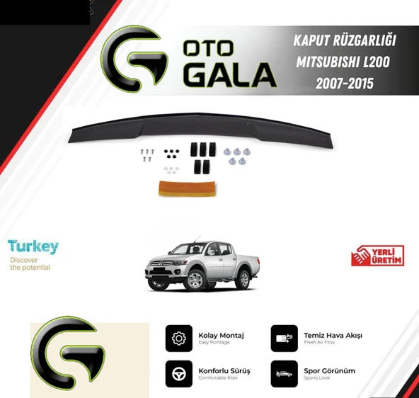 KAPUT RÜZGARLIĞI MITSUBISHI L200 2007-2015