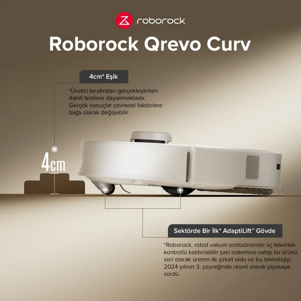 Roborock Qrevo Curv Çöp İstasyonlu Akıllı Robot Süpürge - 4