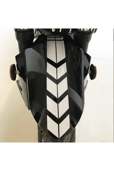 NEHAY SHOP  Şık Tasarım  motosiklet Çamurluk Sticker Beyaz 34*5,5 Cm