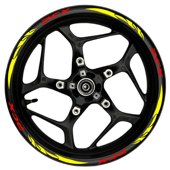NEHAY SHOP  Yamaha kırmızı yazılı  turuncu reflektif pençe şeritli - 1