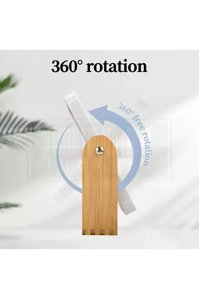 Çift Taraflı Bambu Makyaj Aynası 6'' Masa Üstü Aynası Beyaz - 2