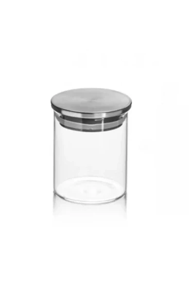 1 Adet 350 Ml Borosilik Cam Metal Kapaklı Baharatlık Vakumlu Saklama Kavanozu - 5