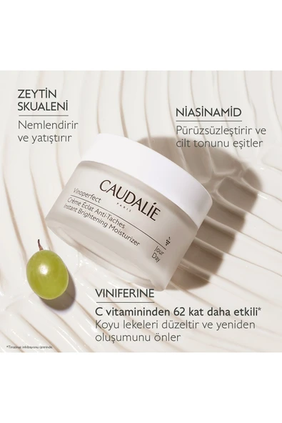 Caudalie Vinoperfect Instant Brightening Moisturizer Leke Karşıtı ve Işıltı Verici Nemlendirici 50 ml - 4