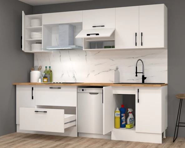 260 Cm Sefa Hazır Mutfak Dolabı