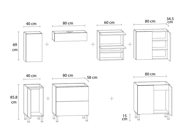 260 Cm Sefa Hazır Mutfak Dolabı - 4