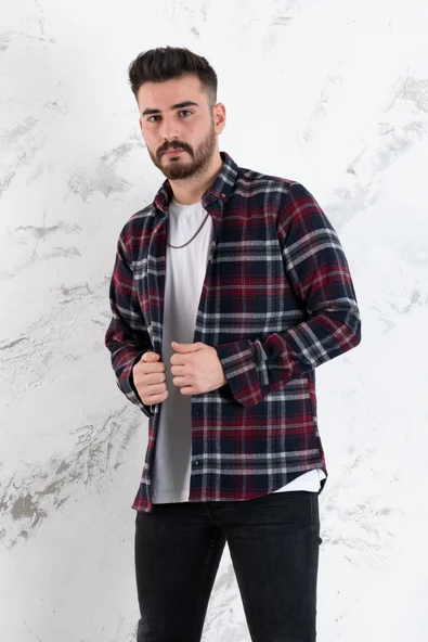 ADVANTE SLİMFİT ERKEK EKOSELİ ODUNCU GÖMLEK - 3