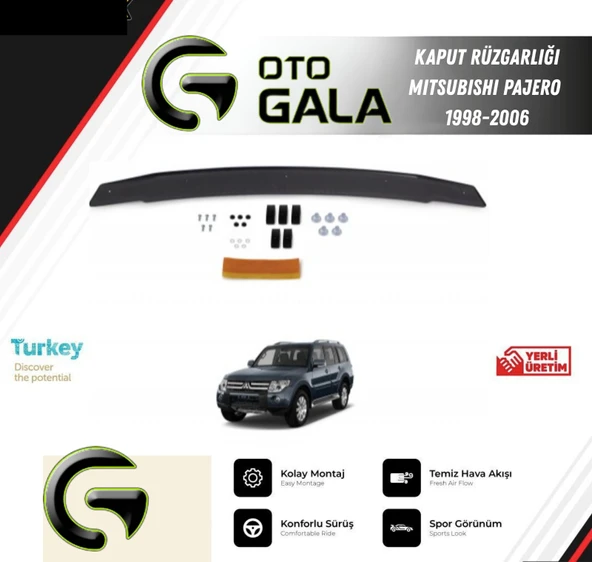 KAPUT RÜZGARLIĞI MITSUBISHI PAJERO 2007-2019