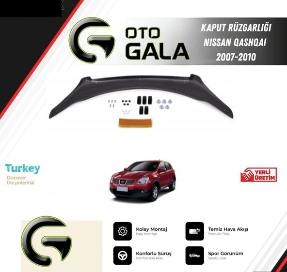 KAPUT RÜZGARLIĞI NISSAN QASHQAI 2007-2010