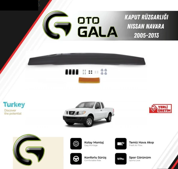 KAPUT RÜZGARLIĞI NISSAN NAVARA 2014+