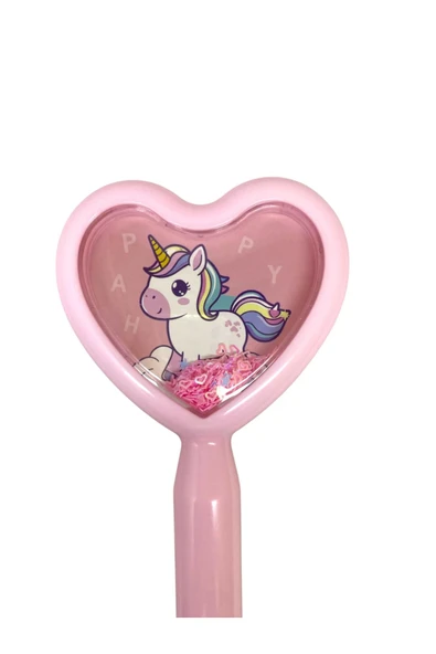 İçi Pırıltılı Kız Çocuk Unicorn Saç Fırçası - 2