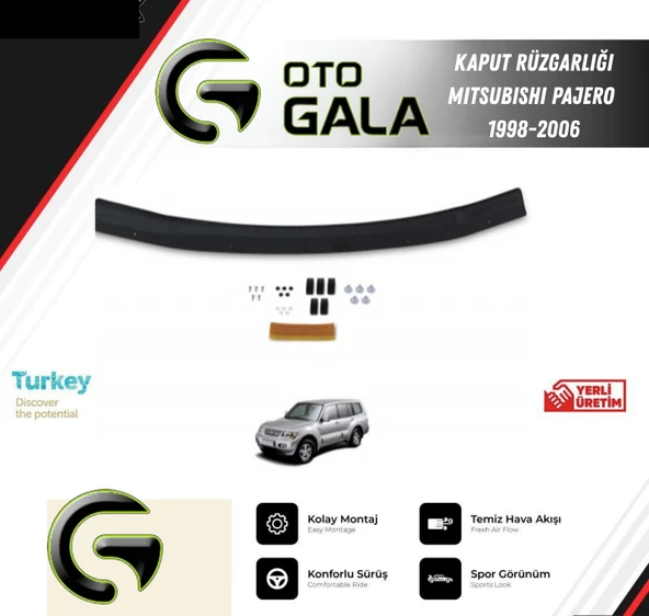 KAPUT RÜZGARLIĞI MITSUBISHI PAJERO 1998-2006