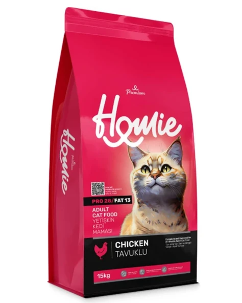 Homie Premium Tavuklu Yetişkin Kedi Maması 15 kg