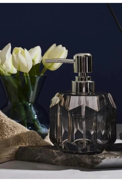 Lüx Acrylic Kristal Füme Sıvı Sabunluk Cam - 2