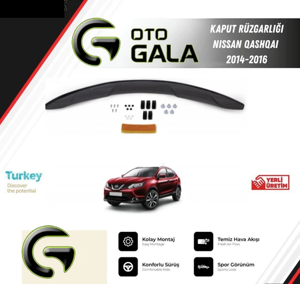 KAPUT RÜZGARLIĞI NISSAN QASHQAI 2014-2016
