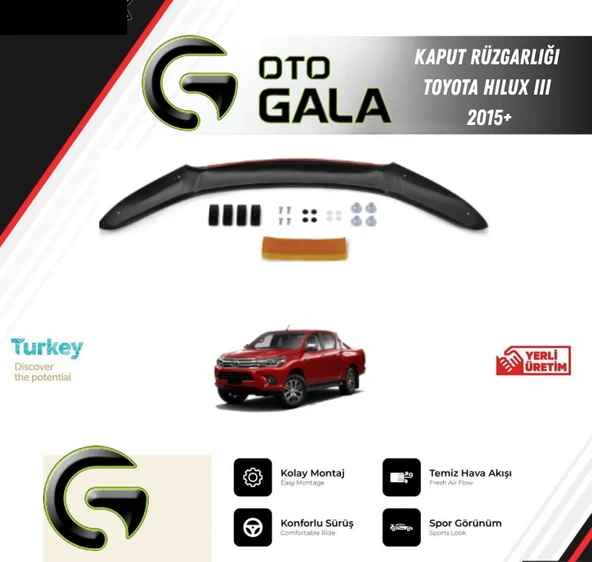 KAPUT RÜZGARLIĞI TOYOTA HILUX III 2015+