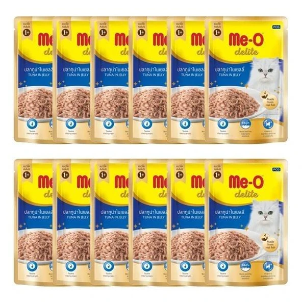 Me-O Delite Pouch Ton Balıklı Yetişkin Kedi Yaş Maması 70 Gr x 12 Adet