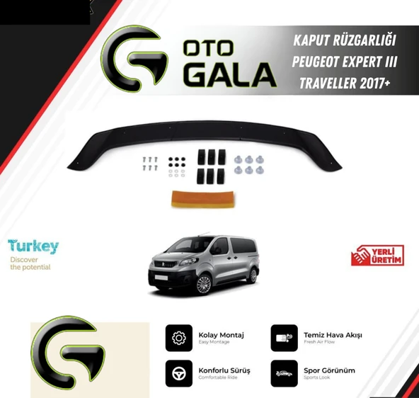 KAPUT RÜZGARLIĞI PEUGEOT EXPERT III / TRAVELLER 2017+