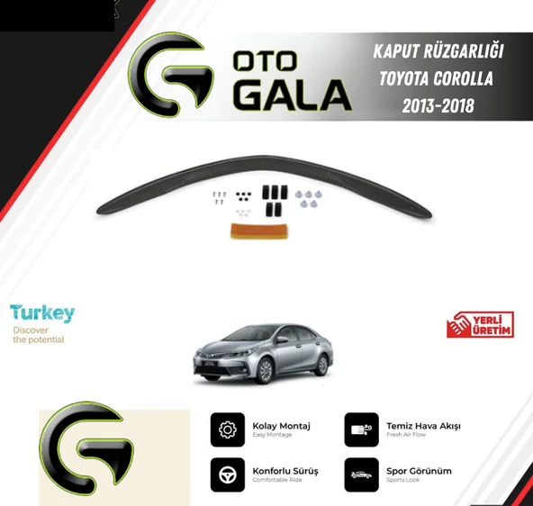 KAPUT RÜZGARLIĞI TOYOTA COROLLA 2013-2018