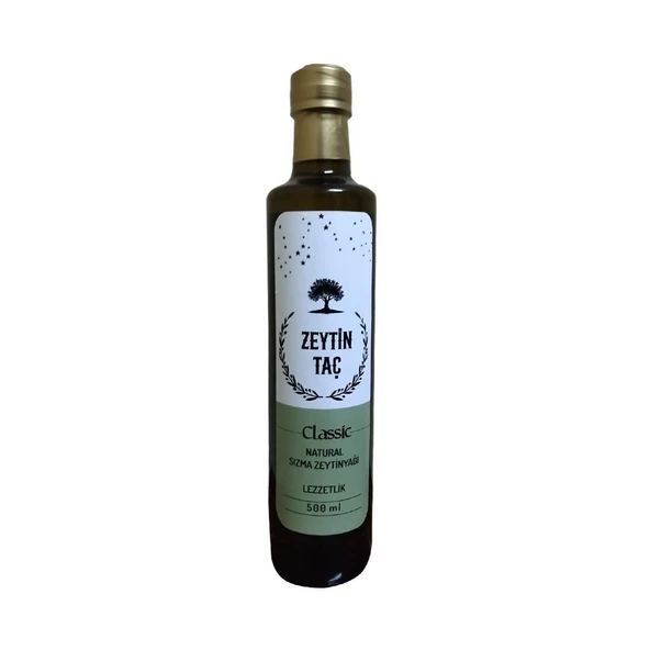 Zeytin Taç Classic - Olgun Hasat Natürel Sızma Zeytinyağı 500 ml (Yeni Sezon)