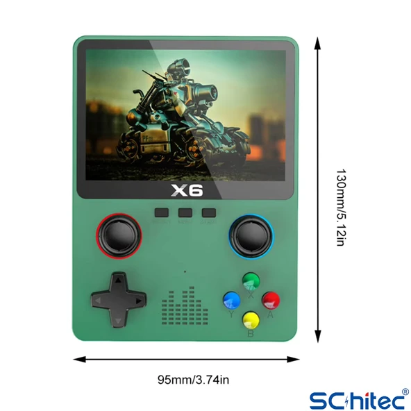 ScHitec X6 3.5inç IPS Ekran Taşınabilir Retro El Atari Oyun Konsolu 10000 Oyunlu Tv Bağlanan 32Gb Mor - 6