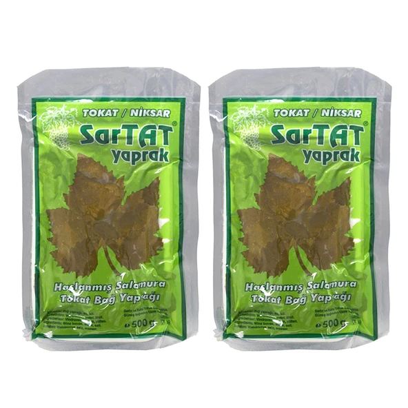 Sartat Tokat Niksar Sarmalık Yaprak 500 gr x 2 Adet