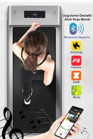 Bluetoothlu , Uygulamadan Ayarlanabilir Uzaktan Kumandalı Yürüme Ve Koşu Bandı - 2