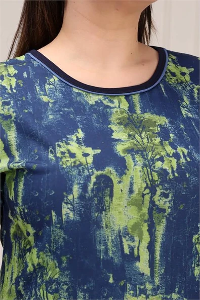 Dipmoda kadın cepli midi boy büyük beden elbise AYSL74 - Resim 4