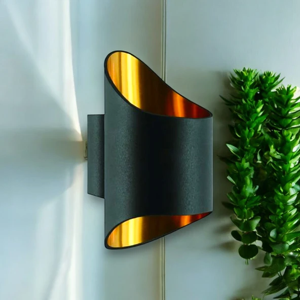 CATA CT-5426 KL-50 Troya Aplik G-9 siyah gold kasa LED Duvar Apliği Dekoratif Sıva Üstü