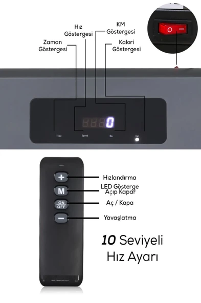 Bluetoothlu , Uygulamadan Ayarlanabilir Uzaktan Kumandalı Yürüme Ve Koşu Bandı - 3