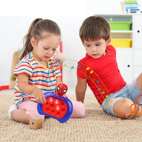 POPİT IŞIKLI SESLİ OYUNCAK POPİT ÖRÜMCEK ADAM DUYUSAL OYUNCAK POPİT OYUNCAĞI SPIDER MAN - 2