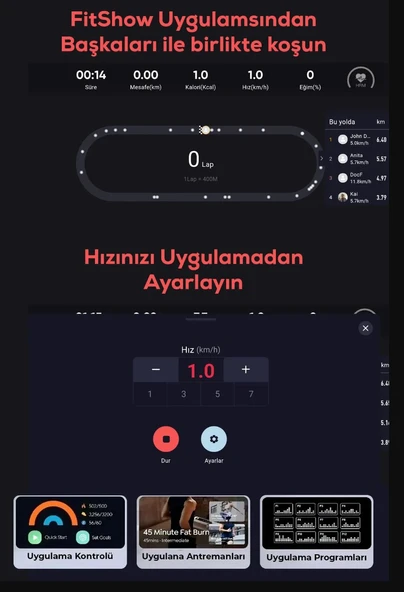 Bluetoothlu , Uygulamadan Ayarlanabilir Uzaktan Kumandalı Yürüme Ve Koşu Bandı - 6