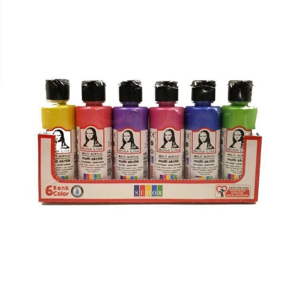 SUDOR AKRILIK BOYA 6x70 ML MULTI INCI SET SD1006I ürün görseli