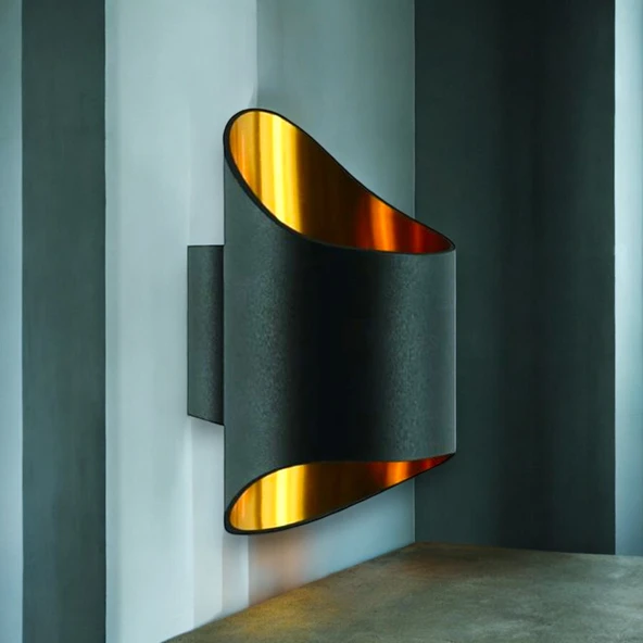 CATA CT-5426 KL-50 Troya Aplik G-9 siyah gold kasa LED Duvar Apliği Dekoratif Sıva Üstü - 2