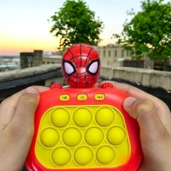 POPİT IŞIKLI SESLİ OYUNCAK POPİT SPIDERMAN KIRMIZI ÖRÜMCEK ADAM DUYUSAL OYUNCAK POPİT OYUNCAĞI