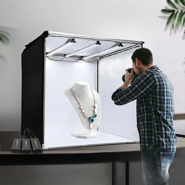 Gdx Pro II 3 Led Işıklı Ürün Çekim Çadırı 60x60 cm