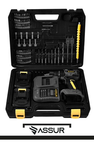 Assur Plus 21V Çelik Mandren Kömürsüz Motor Darbeli Şarjlı Matkap Vidalama - 2