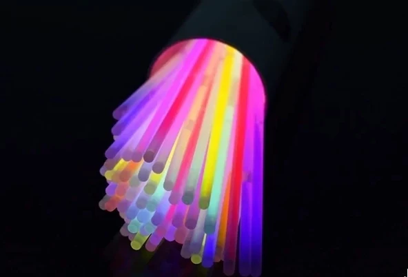 Karanlıkta Yanan Parlayan Fosforlu Glow Stick Çubuk Bileklik 50 Adet - 6