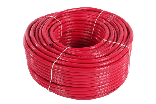 Kaynak Oksijen Asetilen Hortumu Pvc Kırmızı (İç çap 10 mm) (100 Metre) - Resim 2