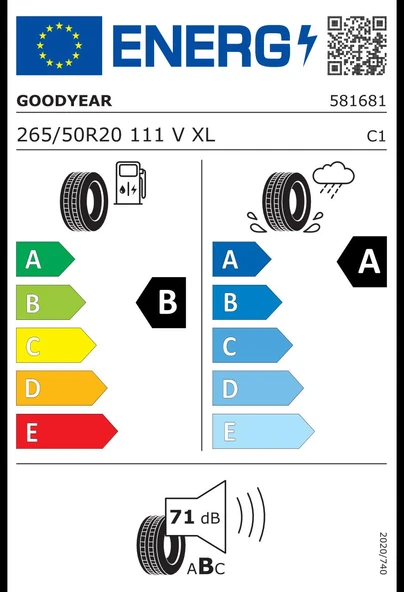 Goodyear 265/50R20 111V Efficientgrip 2 SUV XL Oto Yaz Lastiği (Üretim:2024) - 2