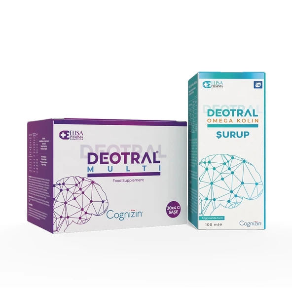 Deotral Omega Kolin Şurup 100 ml & Deotral Multi 30 Saşe, Takviye Edici Gıda