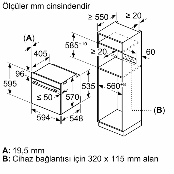 Bosch Serie 4 HUA717BV0T Ankastre Fırın - 6