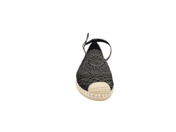 Merry Pace 798603Z Bantlı Hasır Taban Yumuşak İç Pedli Orjinal Hasır Dantel Örme Günlük Kadın Sandalet - 11