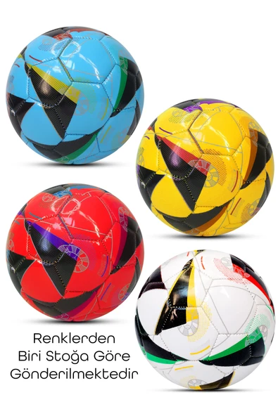 Hentbol Topu Renkli Euro Parlak Katmanlı Çocuk Mini Futbol Topu No:1 İç Mekan Minik Top F88 - 2