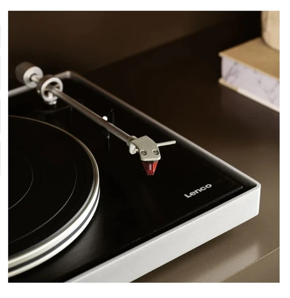 LENCO L-455BK - Görünür kayış tahrikli, fırçalanmış alüminyum çerçeveli ve Ortofon 2M RED kartuşlu döner tabla - Siyah - 9